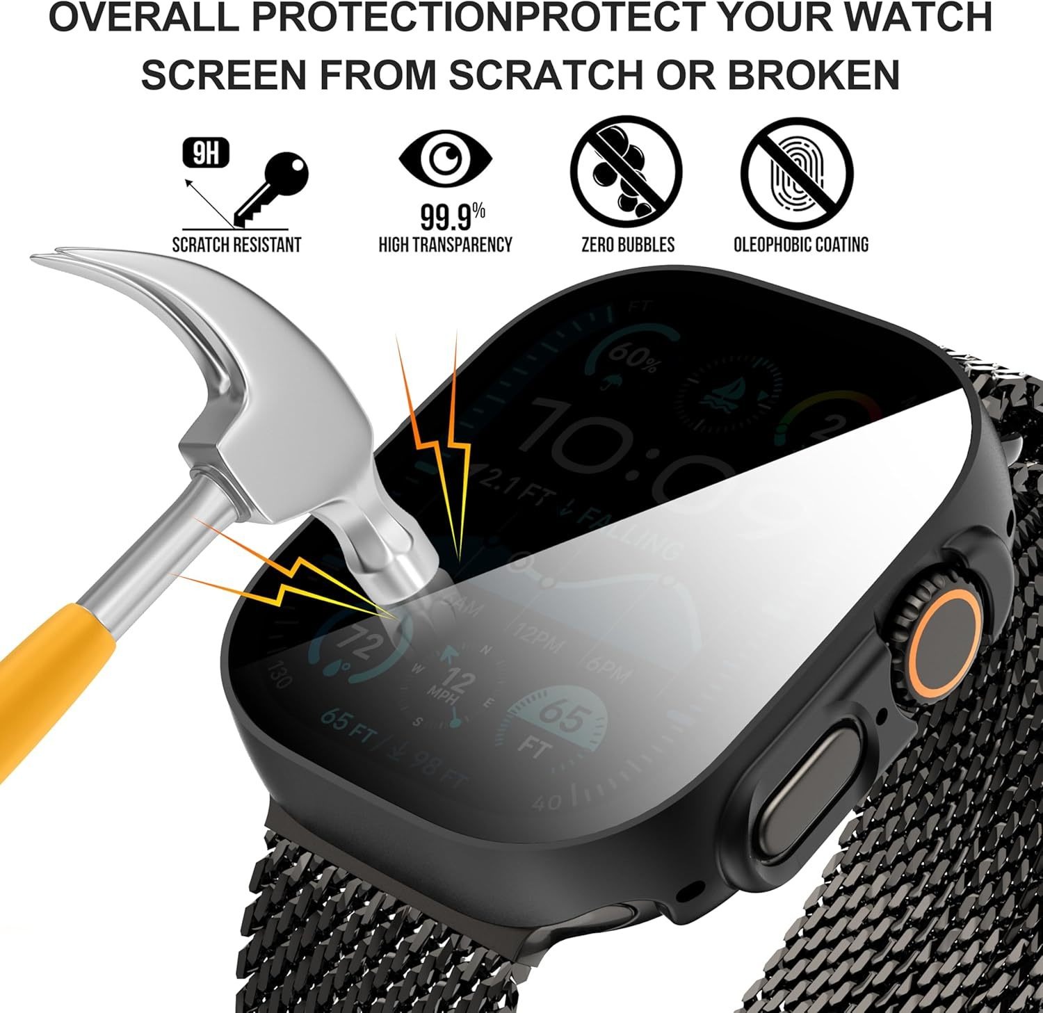 3-pack voor Apple Watch Ultra  - Privacy Screen Protector recensie en prijs